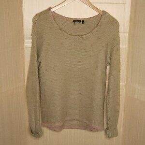 Dex Tan Sweater Speckled Yarn Sweater Medium